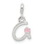 Sterling Silver Letter G with Enamel Pendant