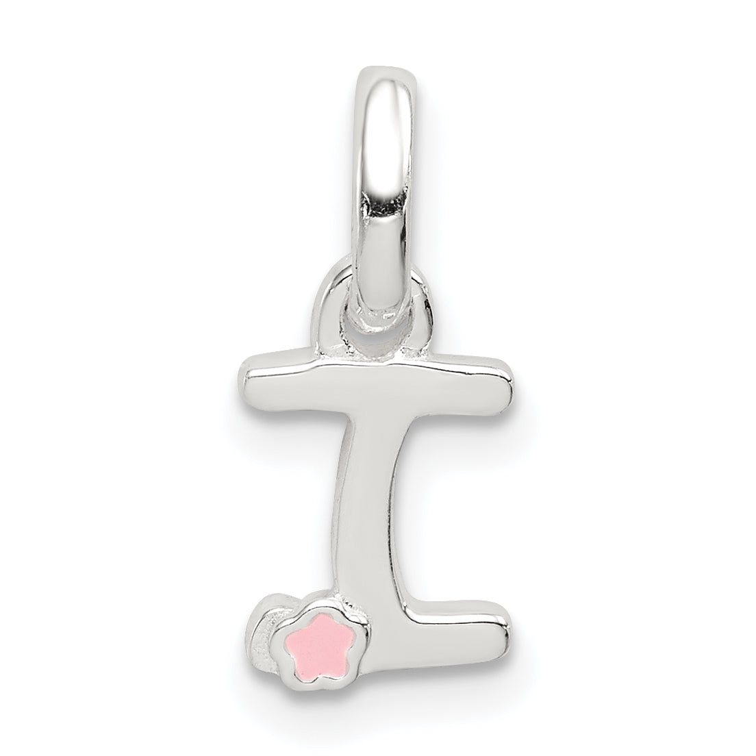 Sterling Silver Letter I with Enamel Pendant Main image
