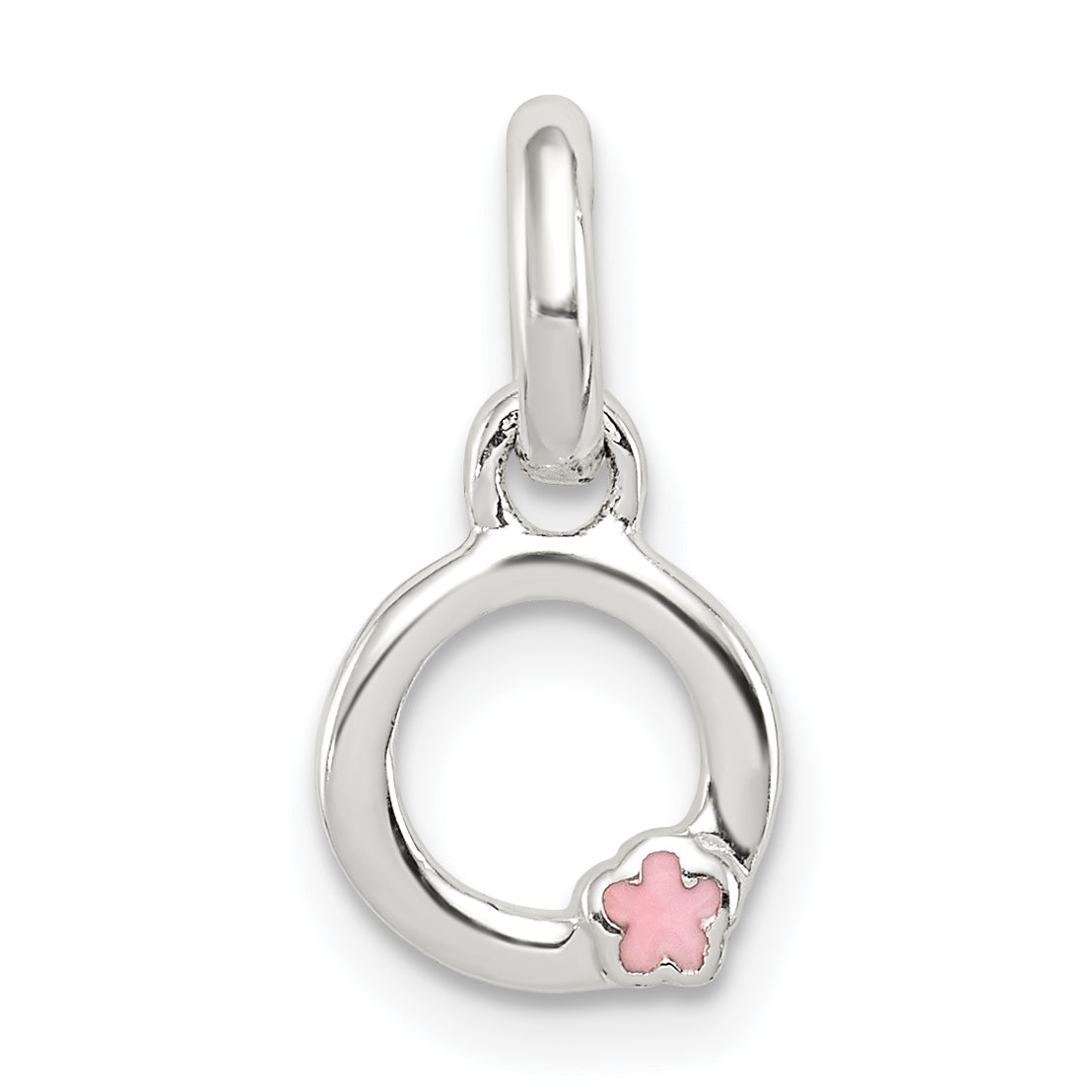 Sterling Silver Letter O with Enamel Pendant Main image