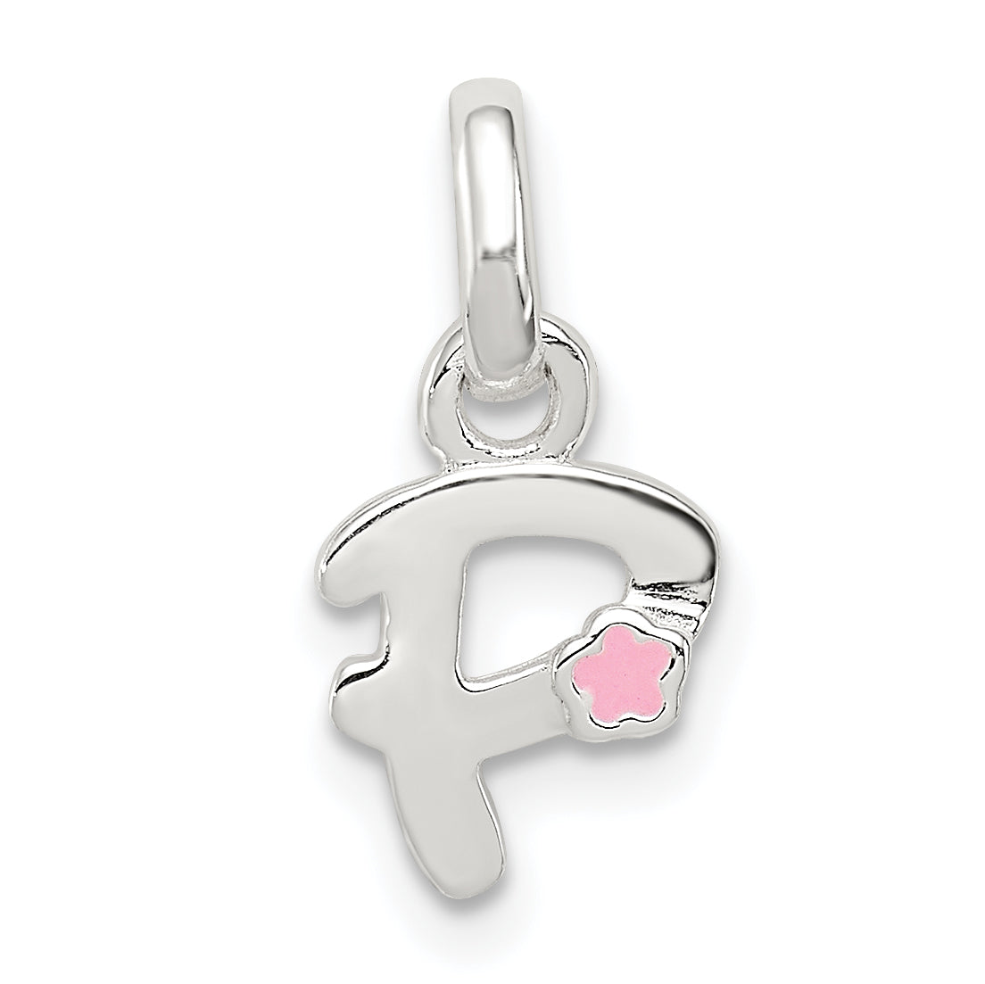 Sterling Silver Letter P with Enamel Pendant Main image