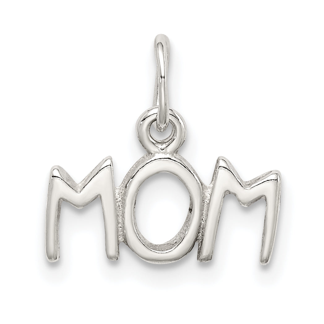 Sterling Silver Polished MOM Charm Main image