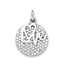 Sterling Silver Love & CZ Circle Pendant