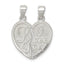 Sterling Silver Polished Mini I Love You Break Apart Heart Pendant