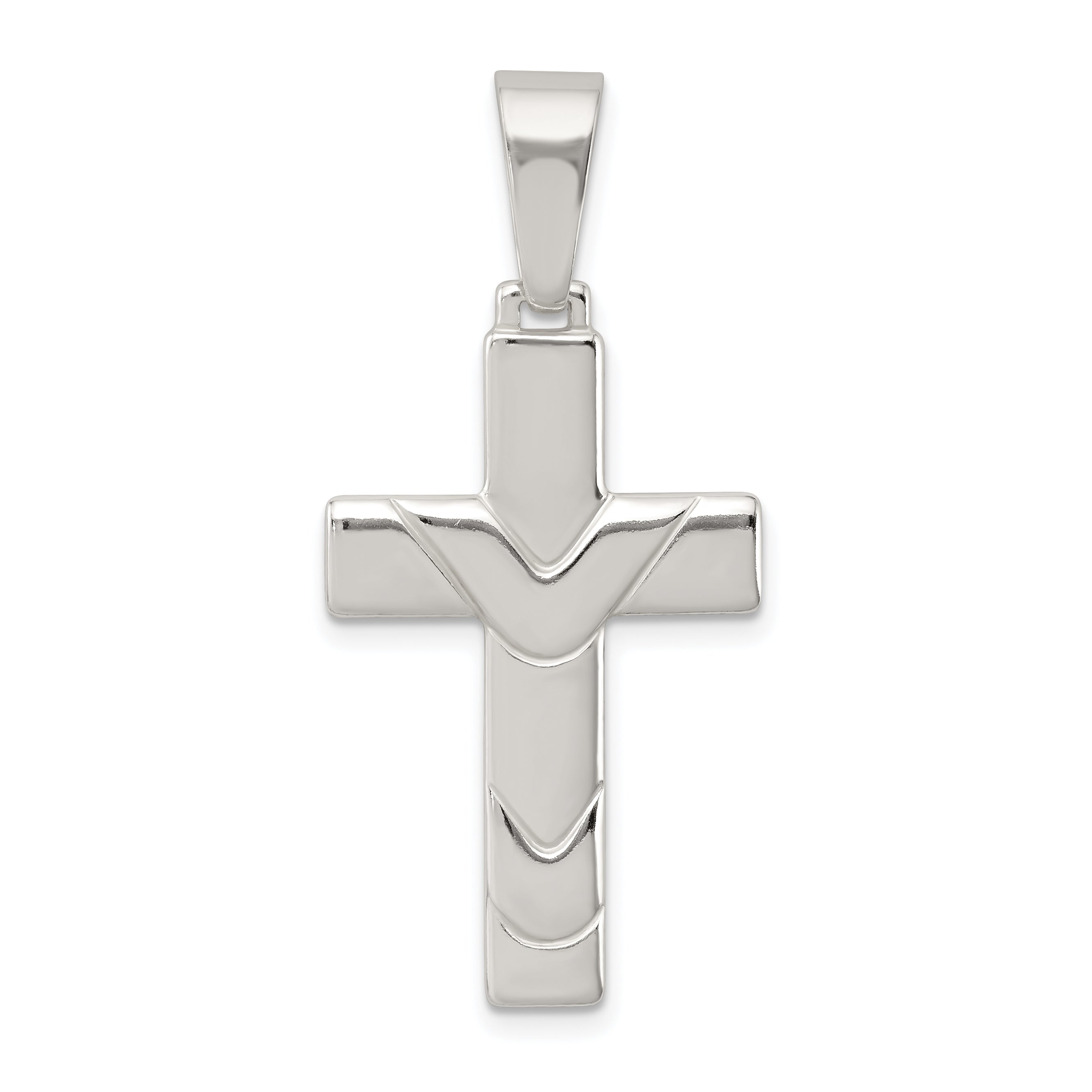 Sterling Silver Polished Cross Pendant Main image