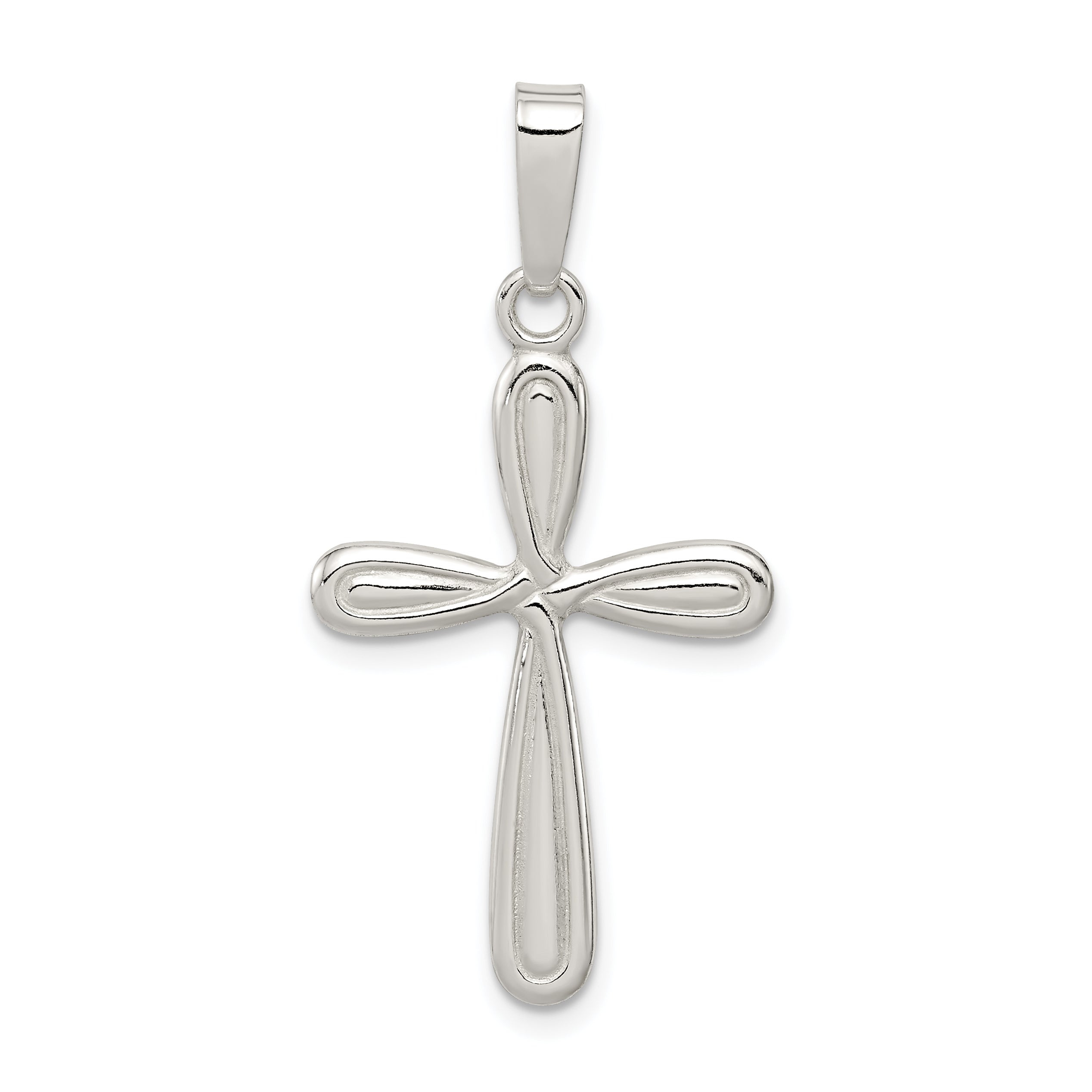 Sterling Silver Polished Latin Cross Pendant Main image