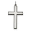 Sterling Silver Oxidized Cross w/ Prayer on Back Pendant