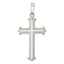 Sterling Silver Polished Fleur De Lis Cross Pendant