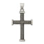 Sterling Silver Antiqued, Polished and Brushed Latin Cross Pendant