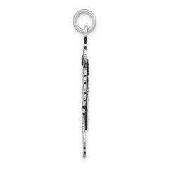 Unisex 925 Sterling Silver Cross Pendant with Antique Textured Design