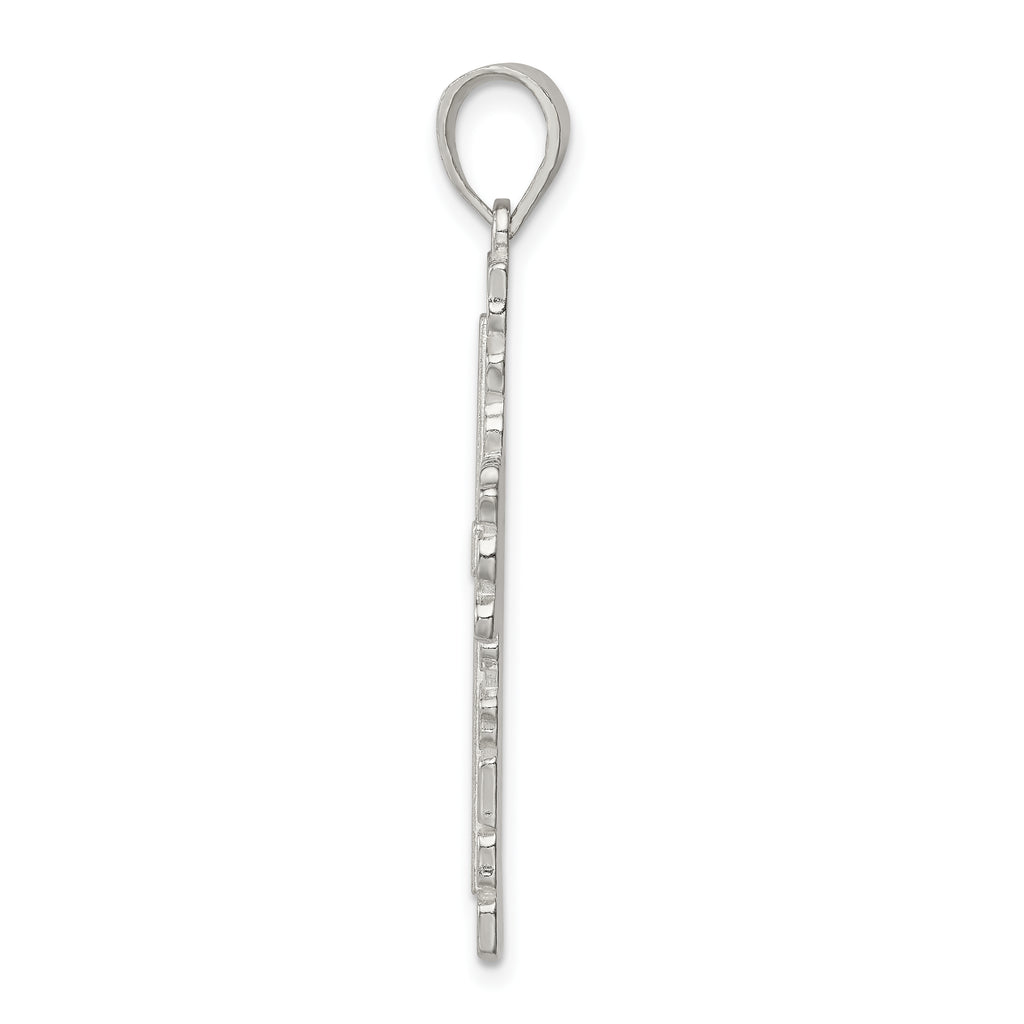 Sterling Silver 925 Cross Pendant with Polished Anti-Tarnish Finish