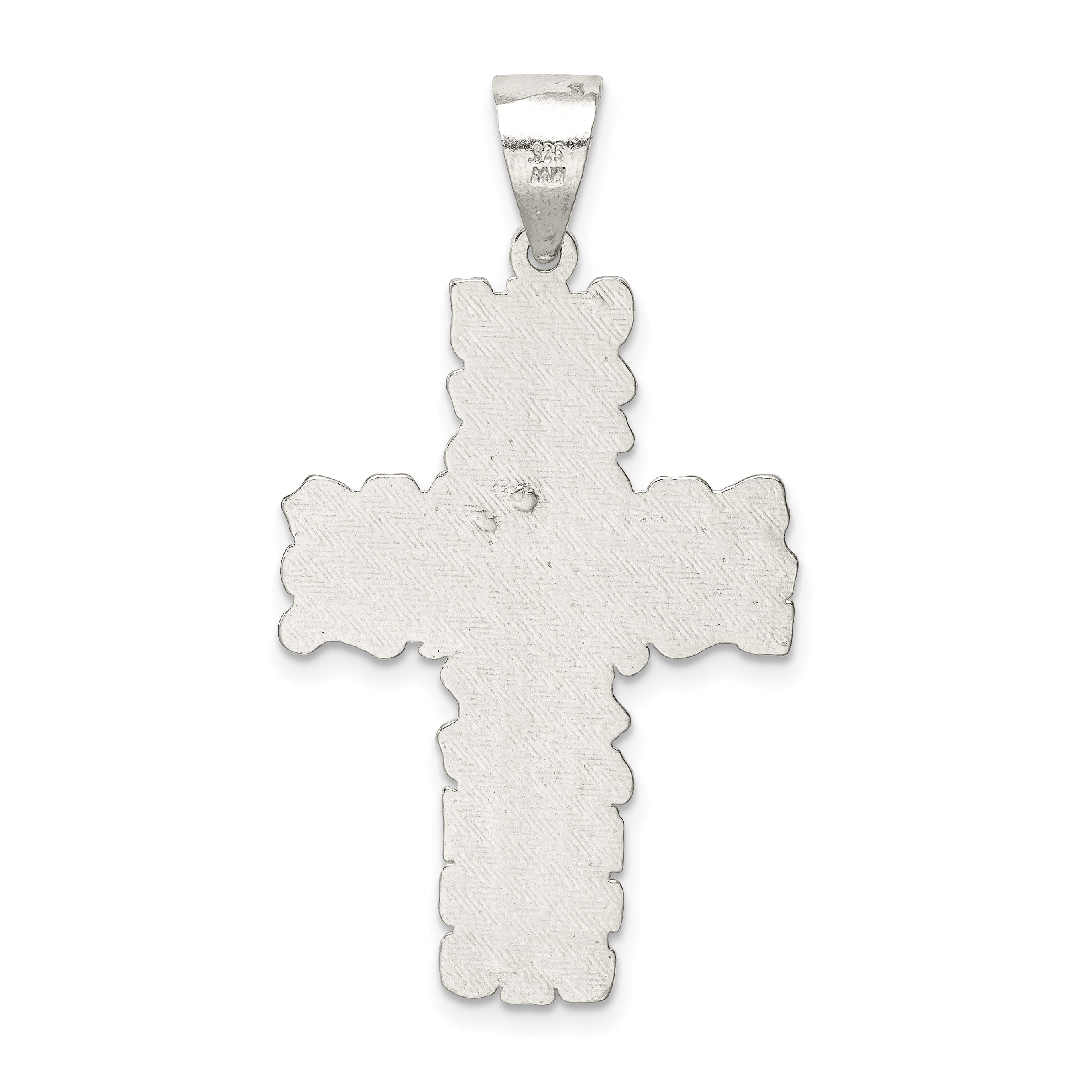 Sterling Silver 925 Cross Pendant with Polished Anti-Tarnish Finish
