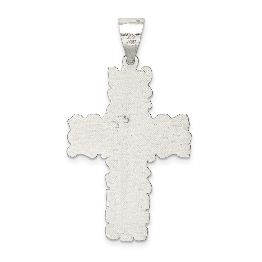 Sterling Silver 925 Cross Pendant with Polished Anti-Tarnish Finish