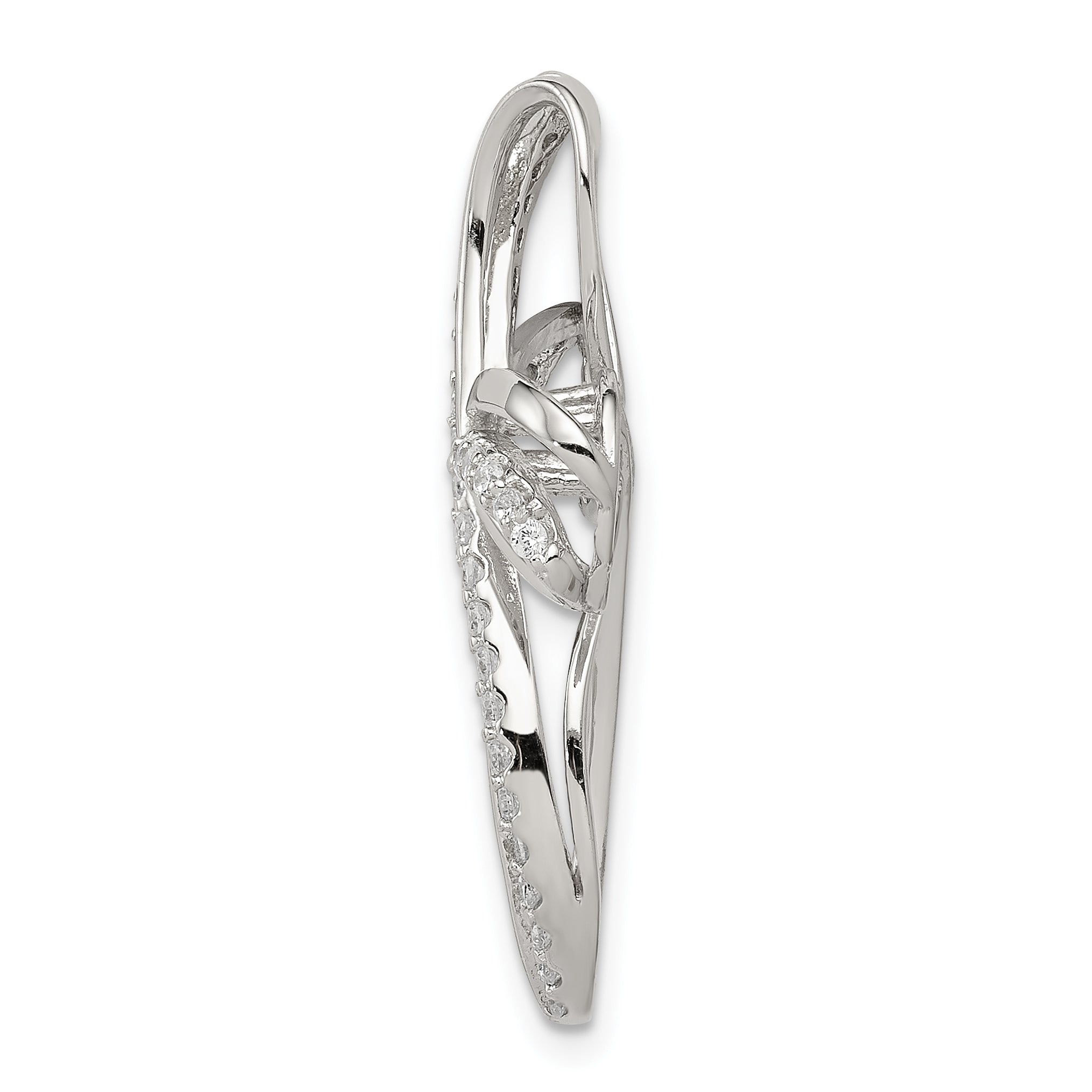 Sophia Jewelers Sterling Silver CZ Cross Pendant with Rhodium Finish Secondary image