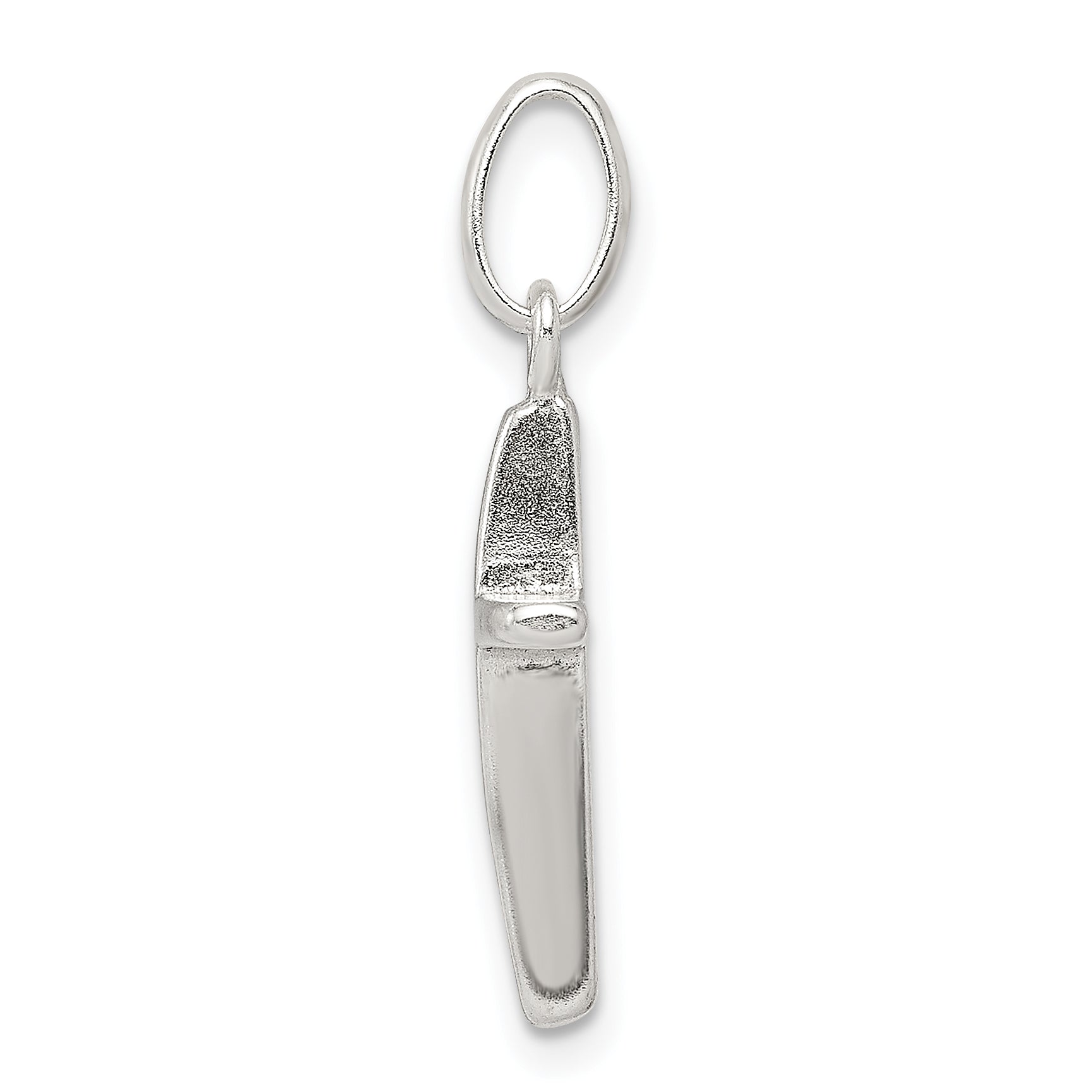 Sterling Silver 925 Polished Cross Charm Elegant Flat Back Design