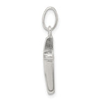 Sterling Silver 925 Polished Cross Charm Elegant Flat Back Design