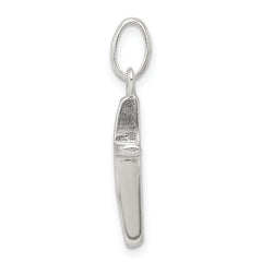 Sterling Silver 925 Polished Cross Charm Elegant Flat Back Design