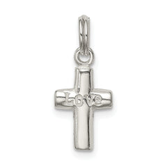 Sophia Jewelers 925 Sterling Silver Polished LOVE Cross Pendant