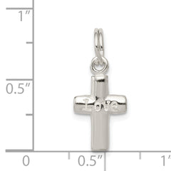 Sophia Jewelers 925 Sterling Silver Polished LOVE Cross Pendant