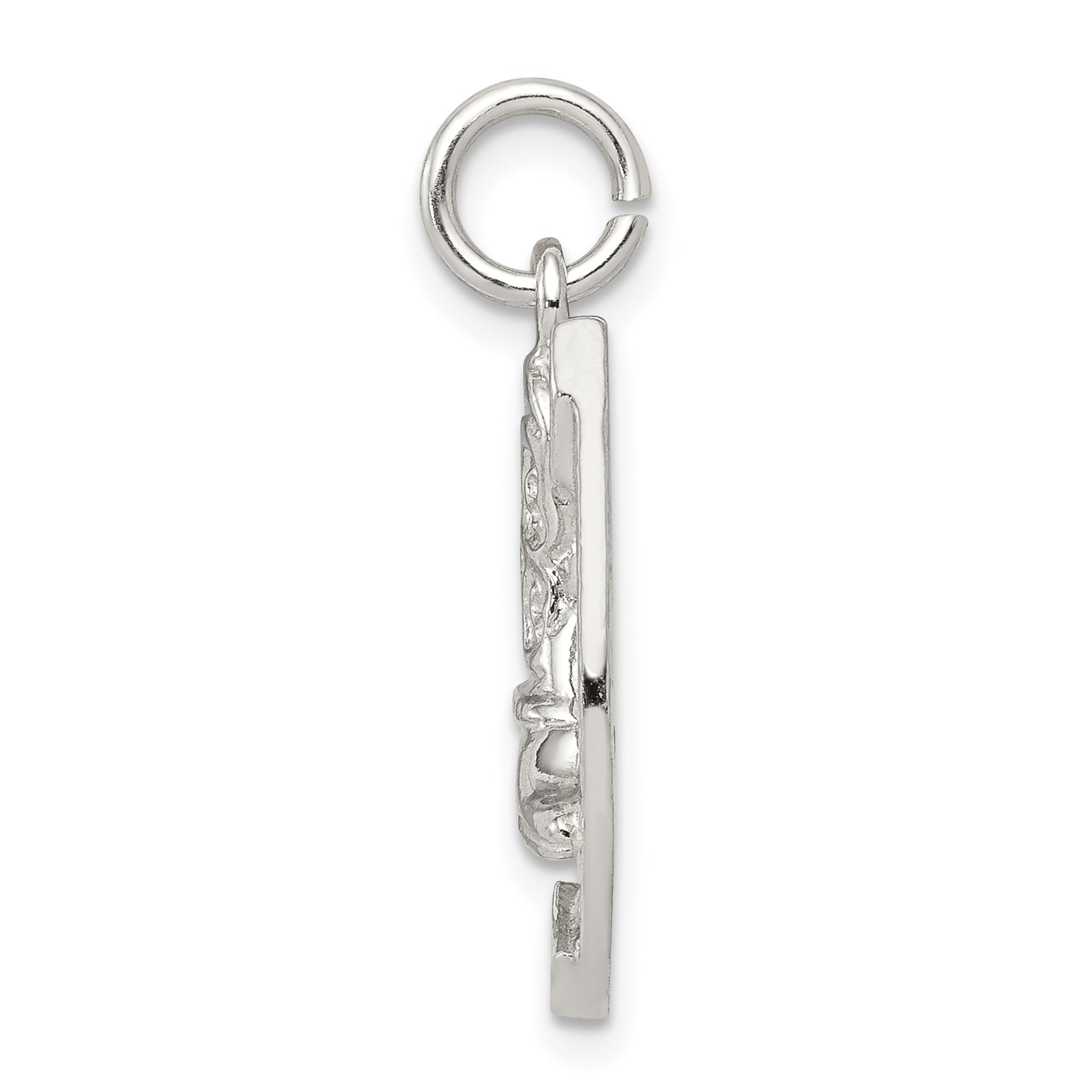Sterling Silver Horseshoe with Boot Charm Secondary image