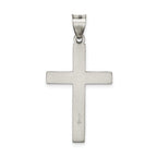 Sterling Silver 925 Latin Cross Pendant with Polished Antiqued Finish