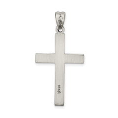 Sterling Silver 925 Latin Cross Pendant with Polished Finish