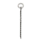 Sterling Silver 925 Latin Cross Pendant with Antiqued Brushed Finish