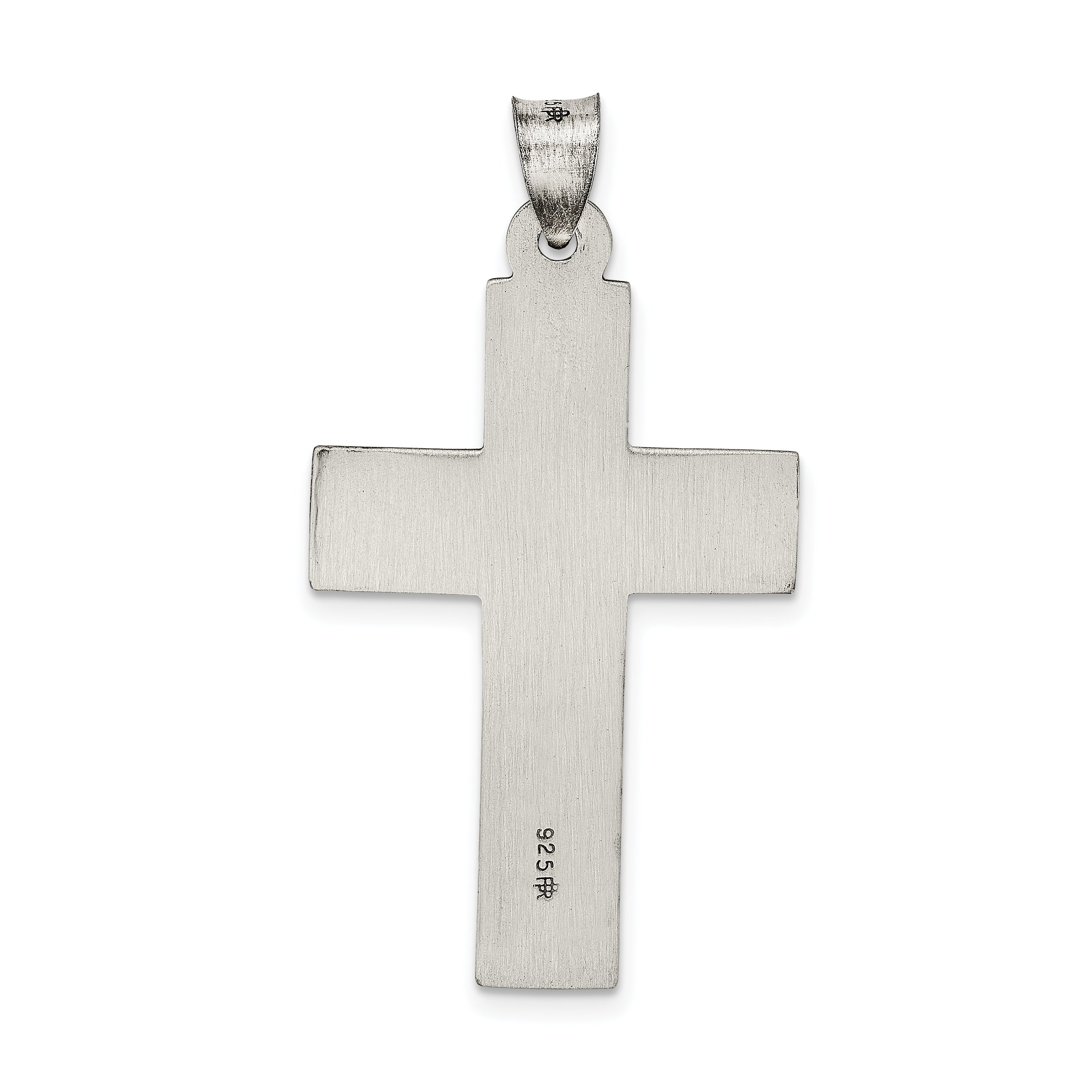Sterling Silver 925 Latin Cross Pendant Polished Elegance