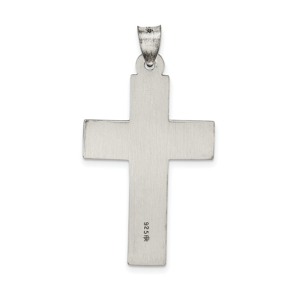 Sterling Silver 925 Latin Cross Pendant Polished Elegance