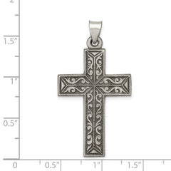 Sterling Silver 925 Latin Cross Pendant Polished Elegance