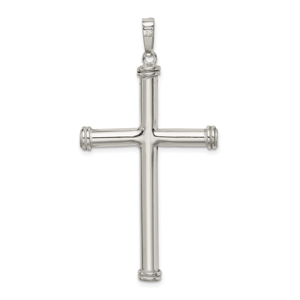 Sophia Jewelers 925 Sterling Silver Hollow Cross Pendant with Anti-Tarnish Finish