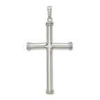 Sophia Jewelers 925 Sterling Silver Hollow Cross Pendant with Anti-Tarnish Finish