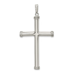 Sophia Jewelers 925 Sterling Silver Hollow Cross Pendant with Anti-Tarnish Finish