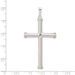 Sophia Jewelers 925 Sterling Silver Hollow Cross Pendant with Anti-Tarnish Finish