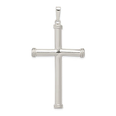 Sterling Silver Polished Hollow Cross Pendant