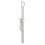 Sterling Silver 925 Hollow Crucifix Pendant with Polished Anti-Tarnish Finish