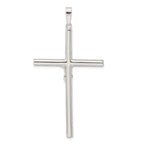 Sterling Silver 925 Hollow Crucifix Pendant with Polished Anti-Tarnish Finish