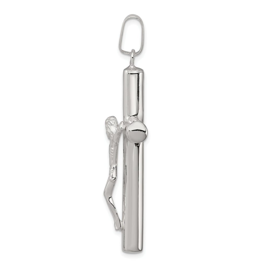 Sophia Jewelers 925 Sterling Silver Polished Crucifix Pendant 3D Anti-Tarnish