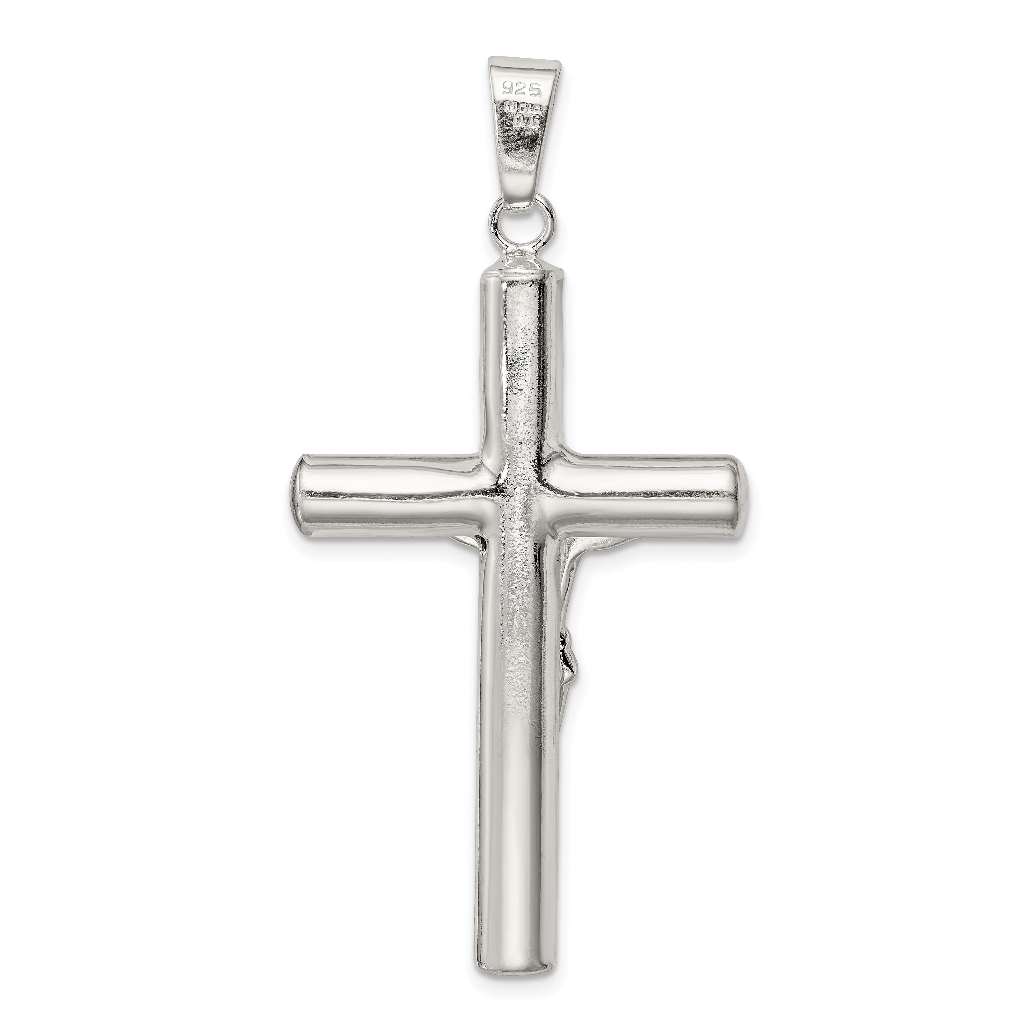 Sophia Jewelers 925 Sterling Silver Polished Crucifix Pendant 3D Anti-Tarnish
