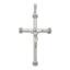 Sterling Silver Polished Textured Hollow Crucifix Pendant