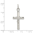 Sterling Silver 925 Polished Crucifix Pendant with Anti-Tarnish Finish