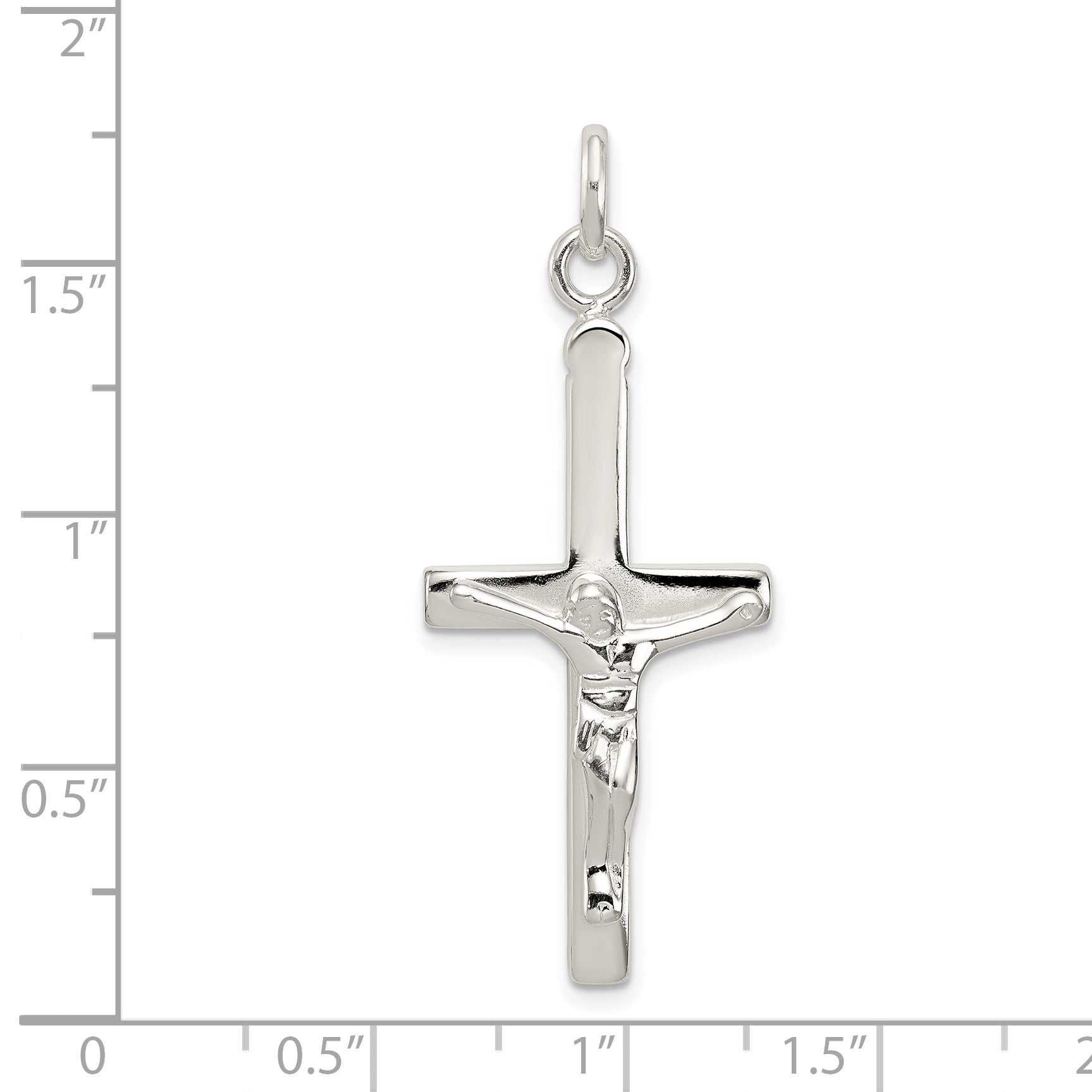 Sophia Jewelers Sterling Silver 925 Polished Crucifix Pendant Anti-Tarnish