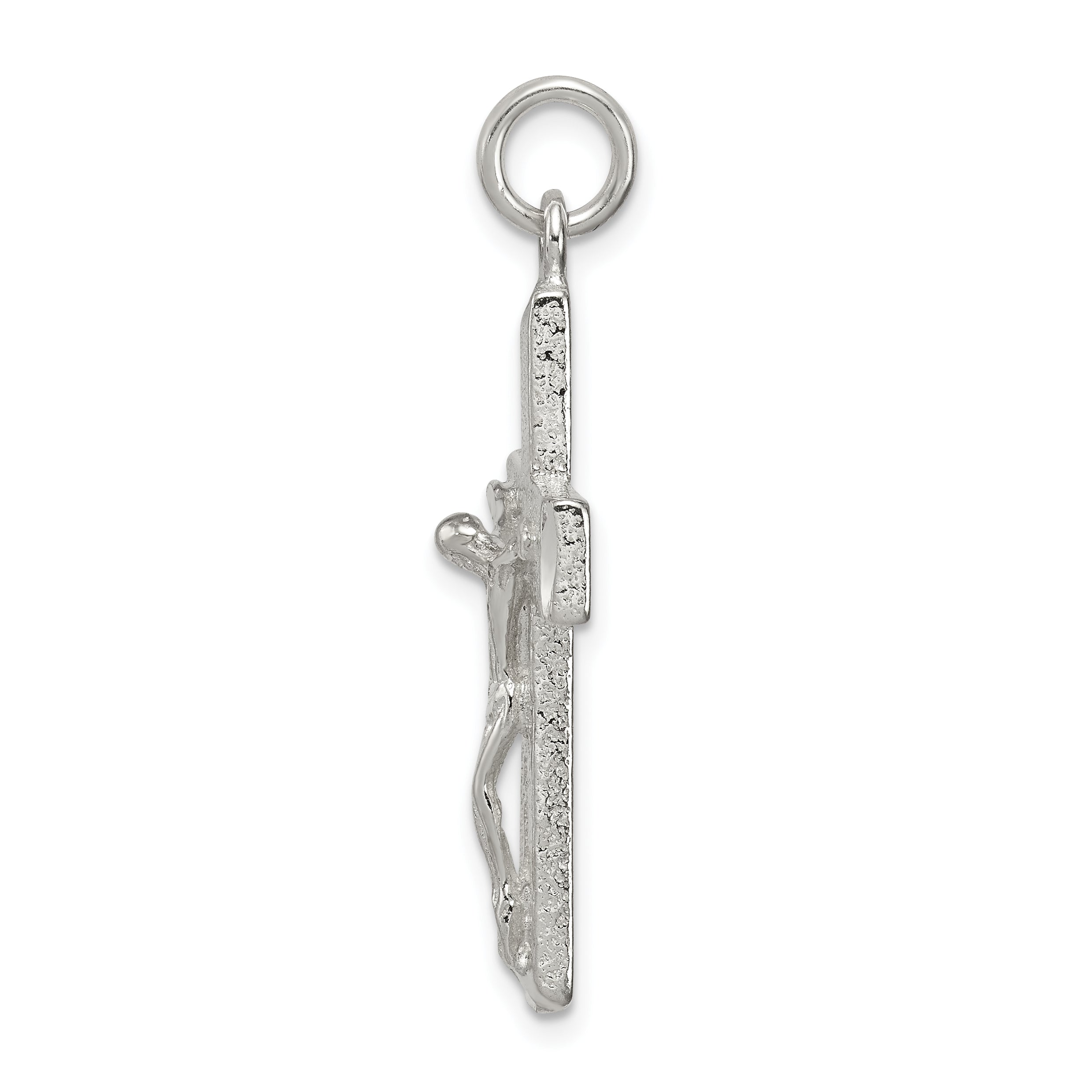 Sterling Silver 925 Polished Cross Pendant with Anti-Tarnish Finish