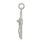 Sterling Silver 925 Polished Cross Pendant with Anti-Tarnish Finish