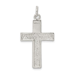 Sterling Silver Polished Squared Cross Crucifix Pendant