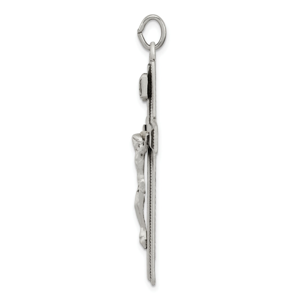 Sophia Jewelers Sterling Silver 925 INRI Crucifix Polished Prayer Pendant