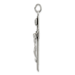 Sophia Jewelers Sterling Silver 925 INRI Crucifix Polished Prayer Pendant