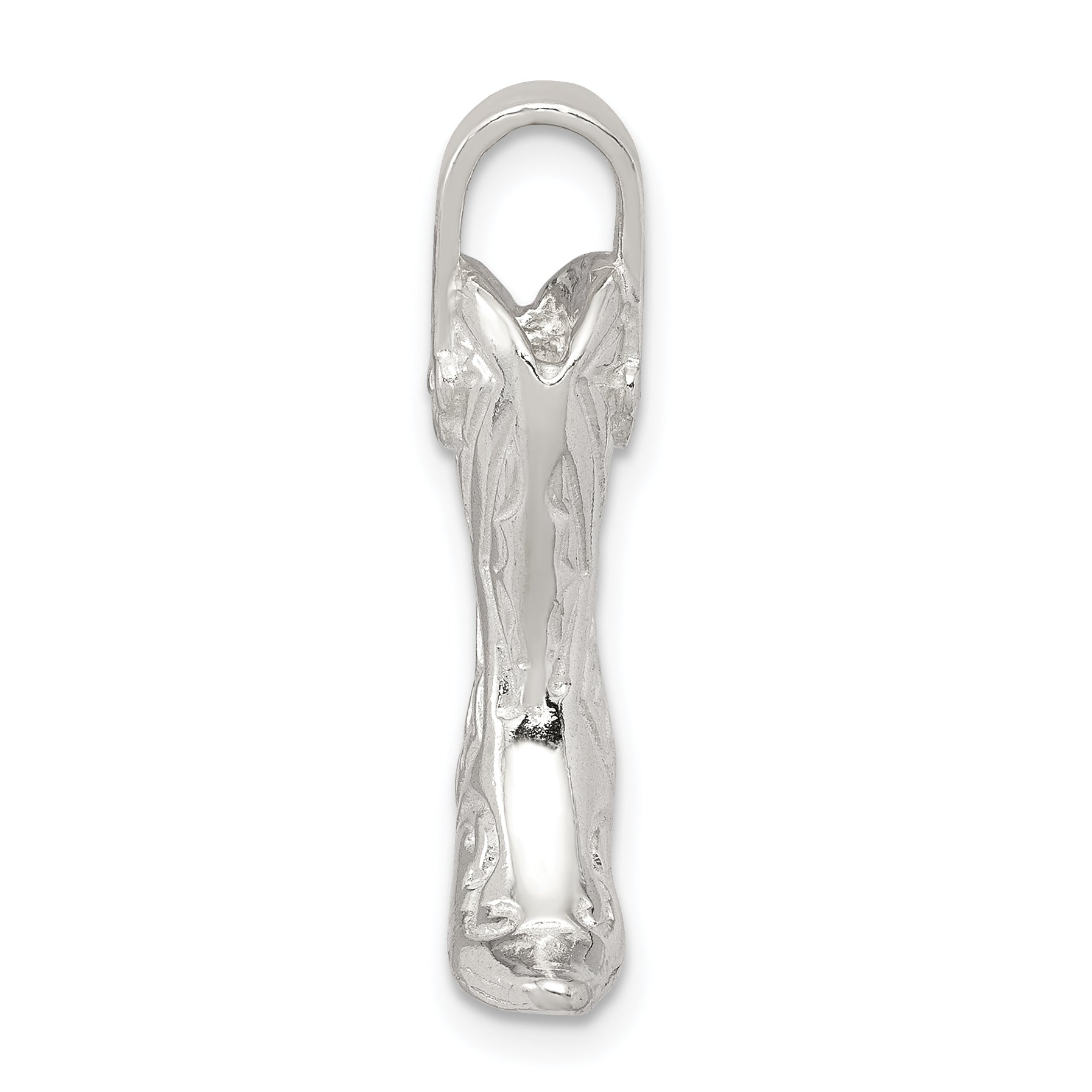 Sterling Silver 925 Cowboy Boot Charm with Polished Finish and Anti-Tarnish Coating Secondary image