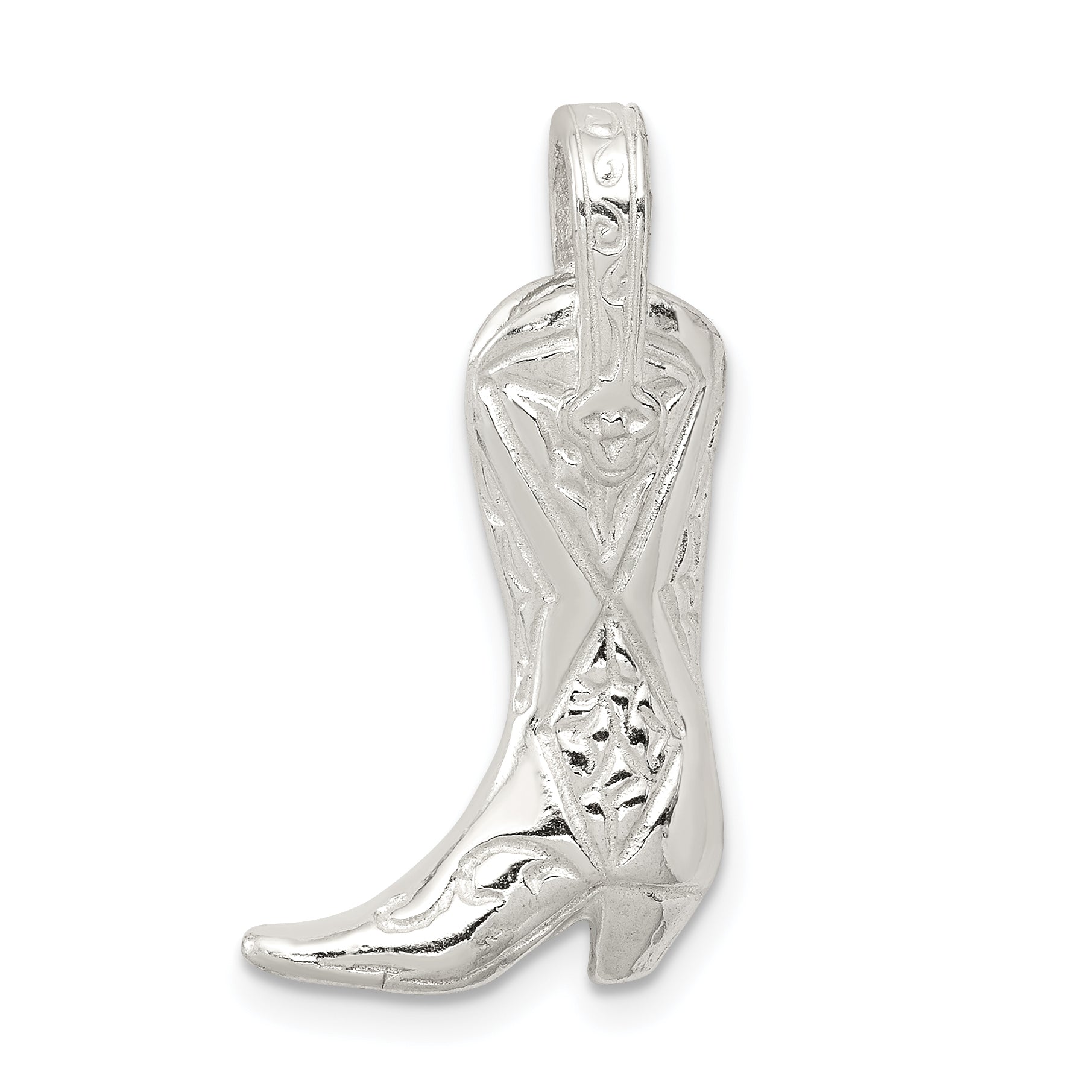 Sterling Silver Cowboy Boot Charm Main image