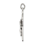 Sterling Silver 925 Polished Irish Crucifix Pendant Antique Inspired