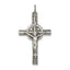 Sterling Silver Antiqued, Textured and Polished INRI Crucifix Pendant